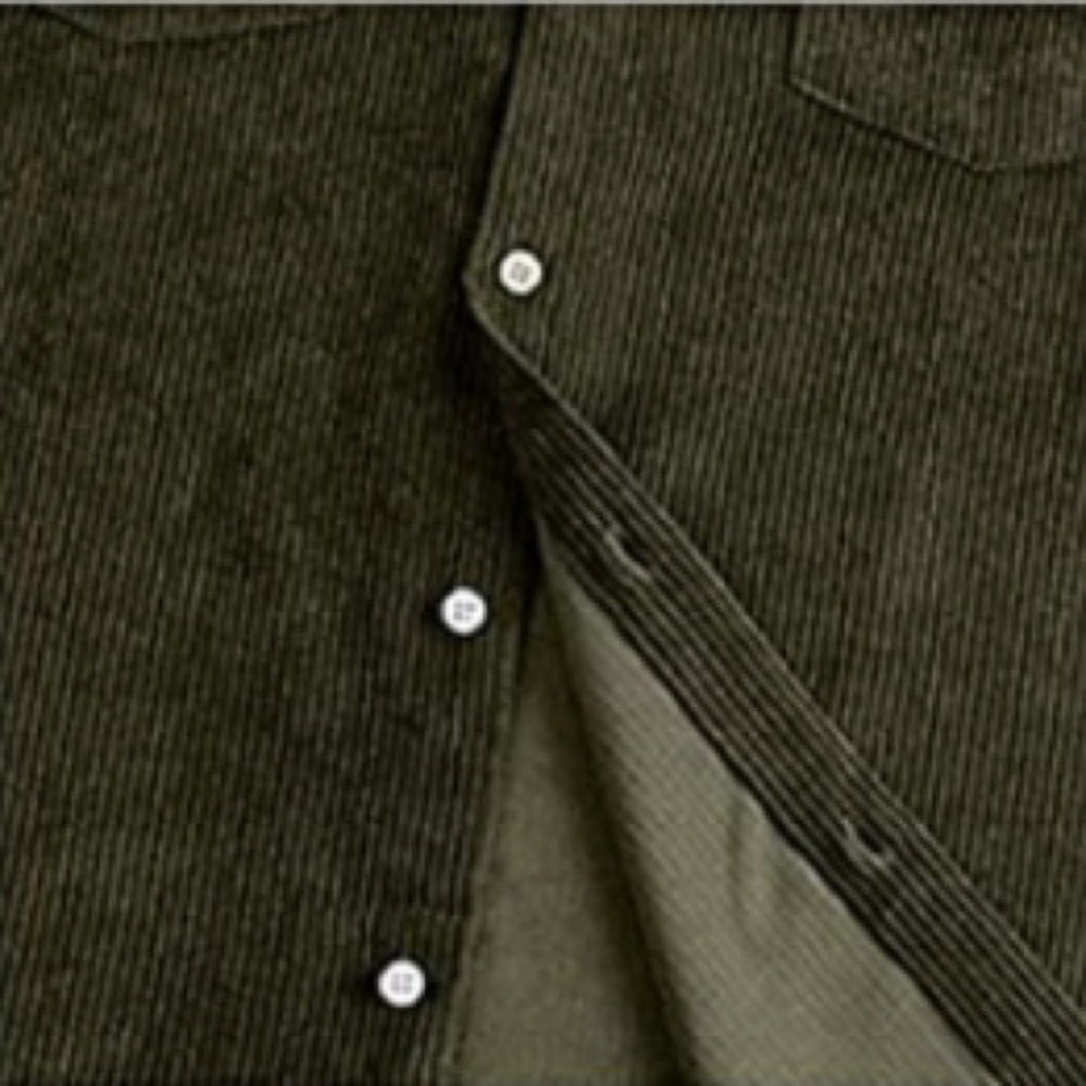 BRAND NEW MENS GREEN CASUAL BUTTON DOWN CORDUROY OVERSHIRT NWT - Picture 6 of 6